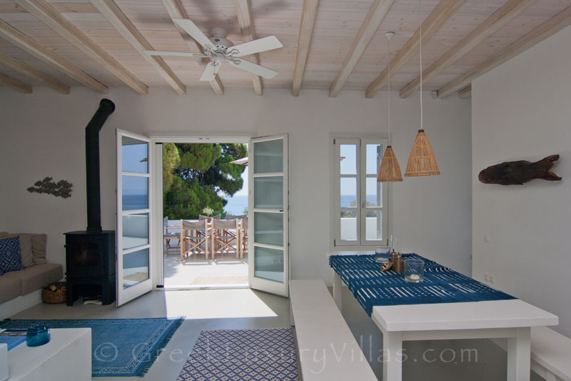 open  plan  living  dining  area  with  sea  view