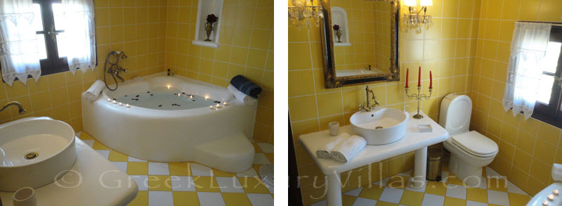 Skyros traditional villa bathroom