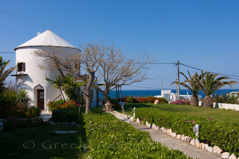 A windmill near the beach in Skyros