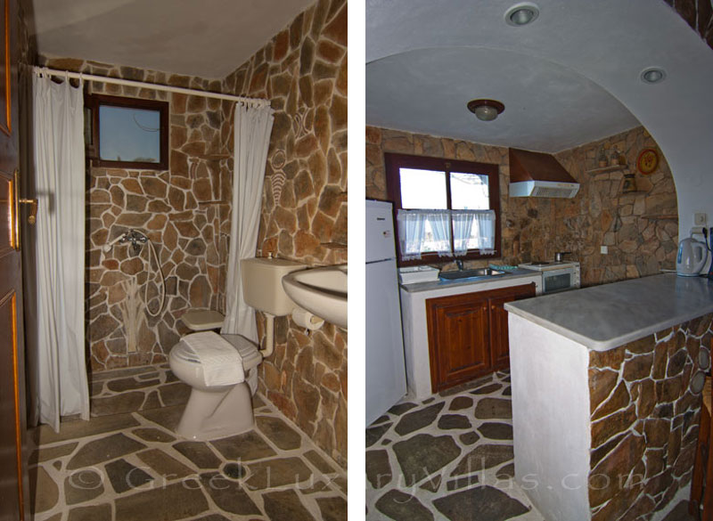 The ground floor of a windmill with a garden near the beach in Skyros