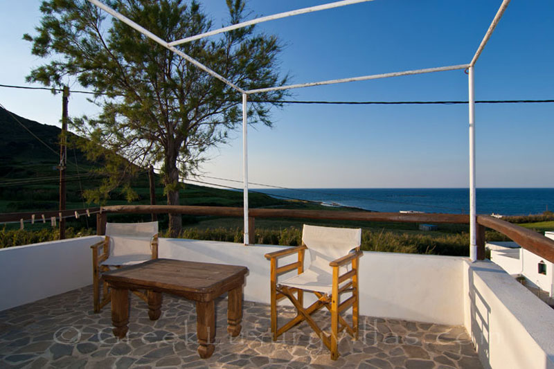 Sea view from a windmill near the beach in Skyros