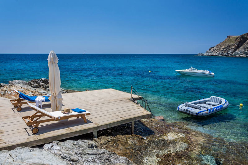 sea access luxury villa with pool Greece