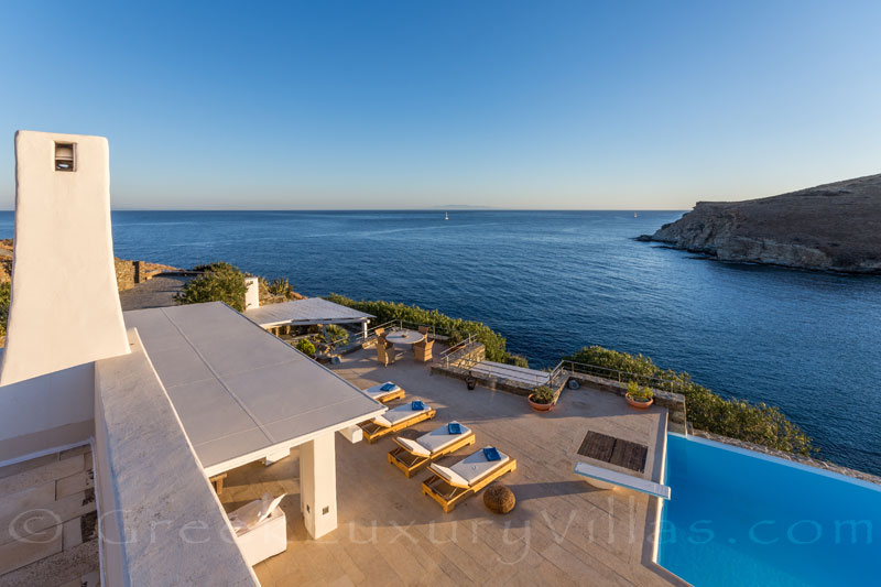 seafront luxury villa Syros Greece