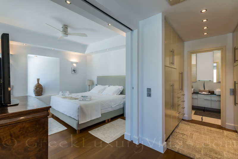 master suite seafront luxury villa Syros Greece