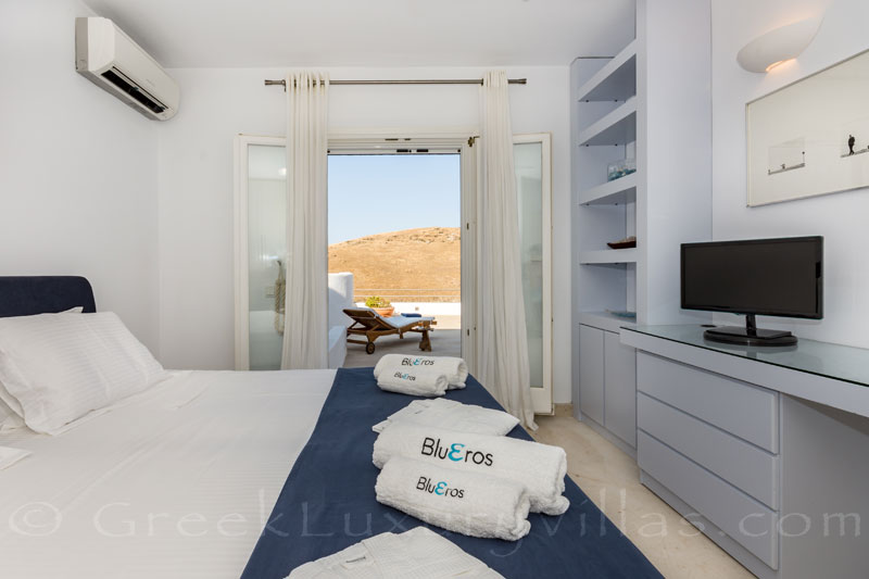 seaview bedroom luxury villa Syros Greece