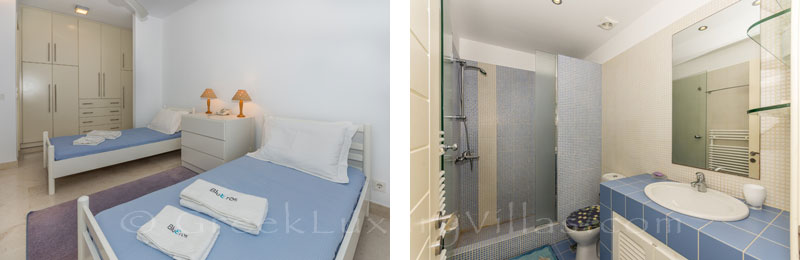 staff double bedroom luxury villa Syros Greece