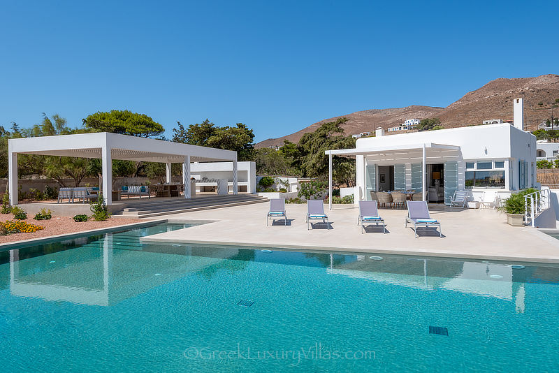 Modern Seafront Luxury Villa with Pool in Syros