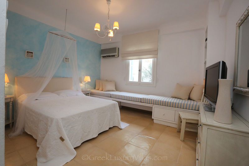 Bedroom Modern Seafront Luxury Villa with Pool in Syros