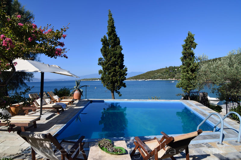 luxury villa with private beach boat chef butler pool sea view