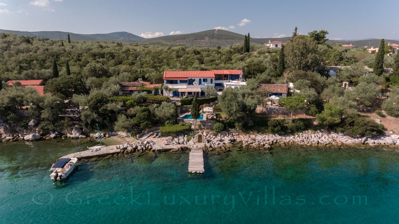 almyros elegant villa with private beach boat chef butler waterfront