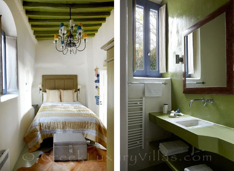 Tinos exclusive traditional villa bedroom
