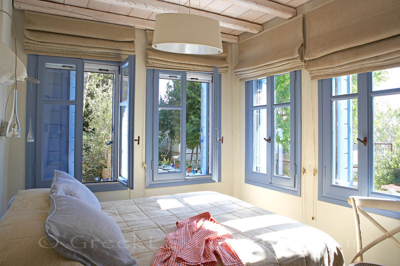 Tinos exclusive traditional villa bedroom