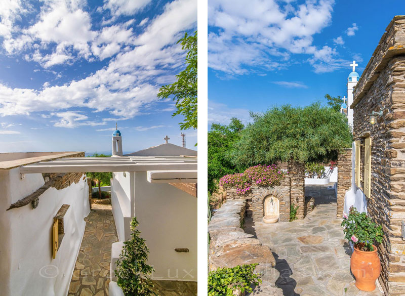 traditional villa for four on Tinos veranda