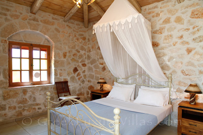 Bedroom in villa with pool in Zakynthos