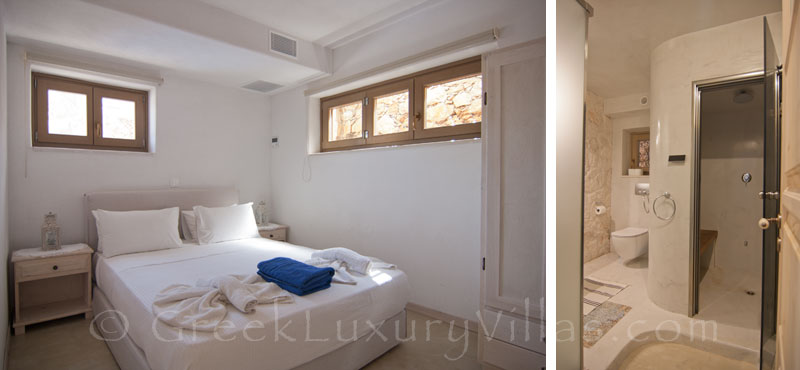 Another bedroom of a seaview villa with a pool in Zakynthos